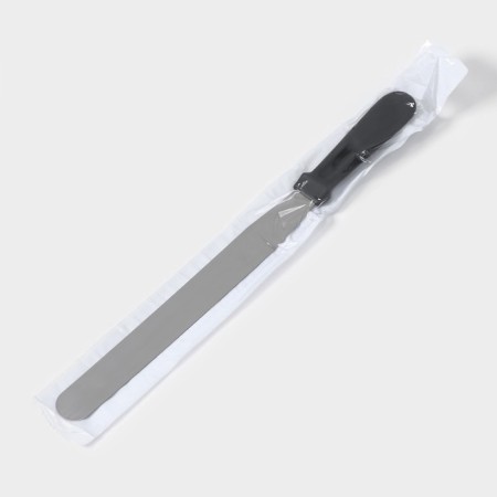 A blade-tank with a plastic handle, straight, 37 cm, working part 25 cm, black color-4