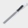 A blade-tank with a plastic handle, straight, 37 cm, working part 25 cm, black color