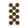 File upstream D = 40 mm, 11 pcs., Brown color