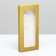 Gift box for tiles of chocolate, with a window, gold, 17 x 8 x 1.4 cm