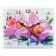 Carty clock is wall-mounted, interior "orchid", silent, 25 x 20 cm