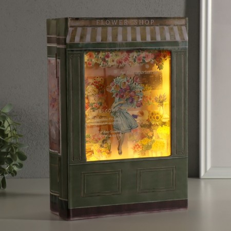 Broke Broke tree, leatherette, light "Flower shop" 28x19x7.6 cm-3