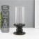 Ceramics candlestick, glass for 1 candle "Wells" d = 8 cm black 10x10x21.5 cm