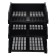 A set of horizontal paper trays, Strong 3 pieces, on metal rods, black