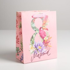 Package Gift Laminated Vertical, Packaging, “From March 8”, MS 18 x 23 x 10 cm