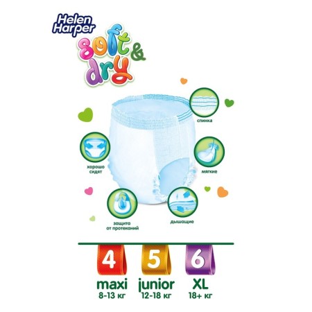 Children's panties-scammers HELEN HARPER Soft & Dry Junior (12-18 kg), 17 pcs.-1