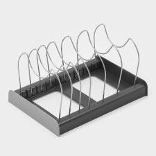 Kitchen holder for lids, pans and pots of the shade, color gray