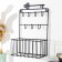 Hooks decorative metal with a shelf "key" black 28x9x17.5 cm