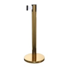 The fence stand is gold, with an exhaust ribbon-470 cm white, height-90cm, d-11cm, floor D-35cm