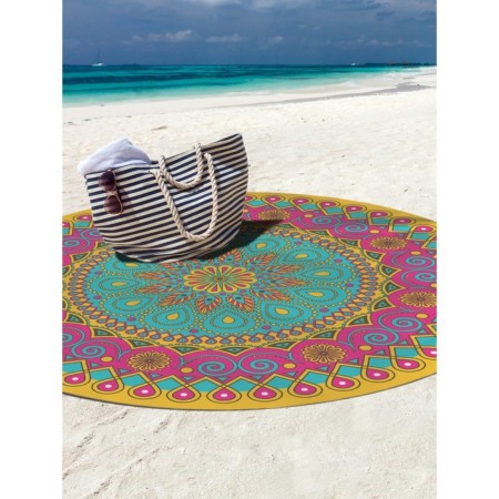 Pareo and beach rug "Mandala of Life", D = 150 cm-2