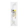 Handle-slop, m/o 128 mm, white color, with a golden insert