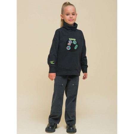 Jumper for girls, height 104 cm, black color-8