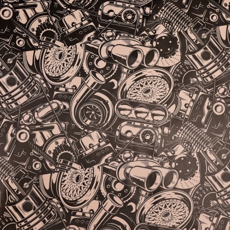 Package paper, glossy "style", bilateral, 50 x 70 cm-4