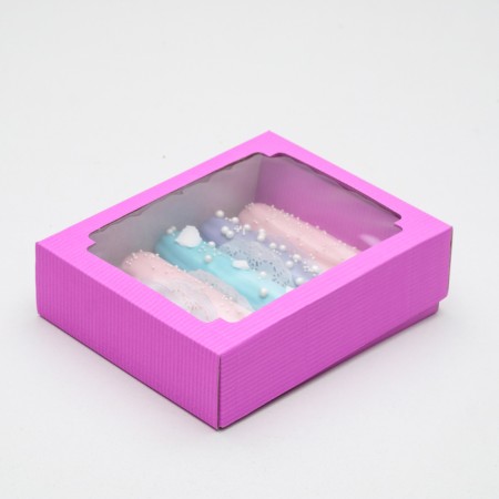 Box with a window, lilac, 18 x 15 x 5 cm-1