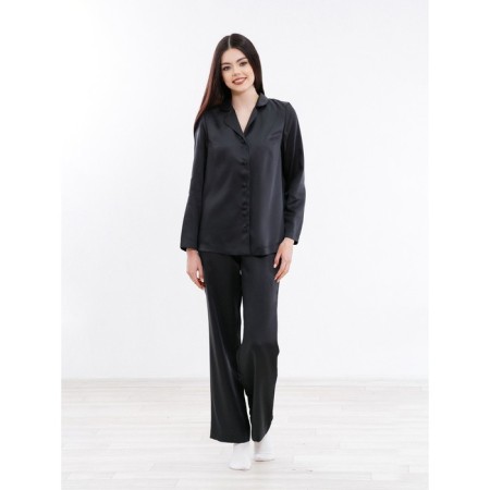 Women's shirt with long sleeve, size 44, black color