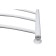 Water towel "Sanprise" Classic P6, 500x800 mm, lower connection., White matte