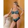 Female bathing suit, size 48, blue, yellow color