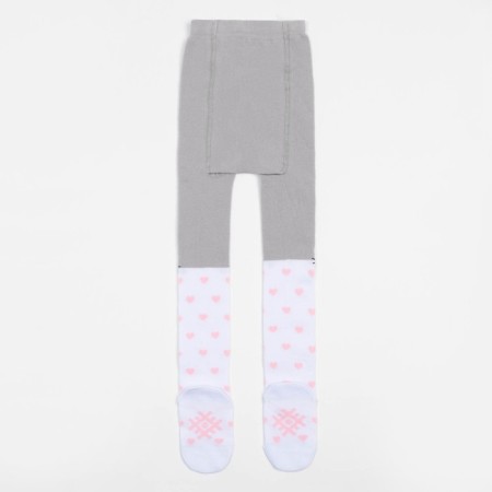Pantyhose baby kaftan "cat" 116-122 cm, gray/white-2