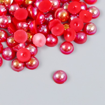 Decor for creativity plastic "Half of beads. Red gamma" 20 g 0.8x0.8 cm