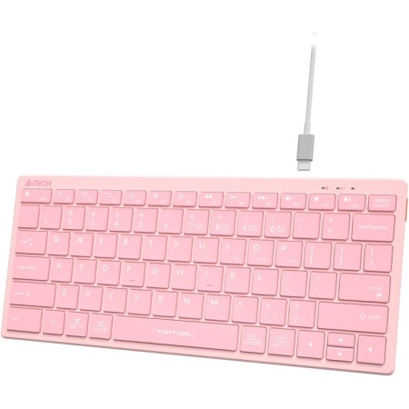 Keyboard A4Tech FSTYLER FBX51C pink USB wireless BT/Radio Slim Multimedia (FBX51C P 10045-4