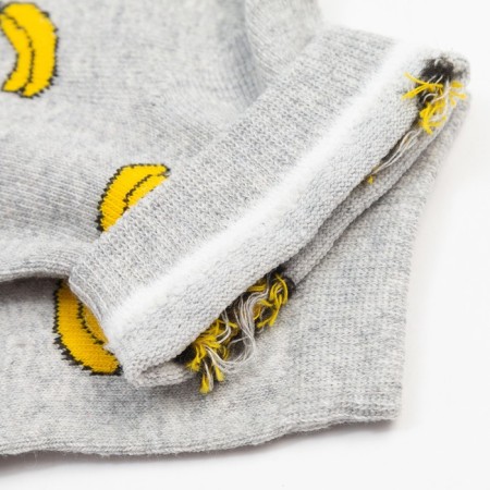 Women's socks "Banans", gray color, size 23-25-3