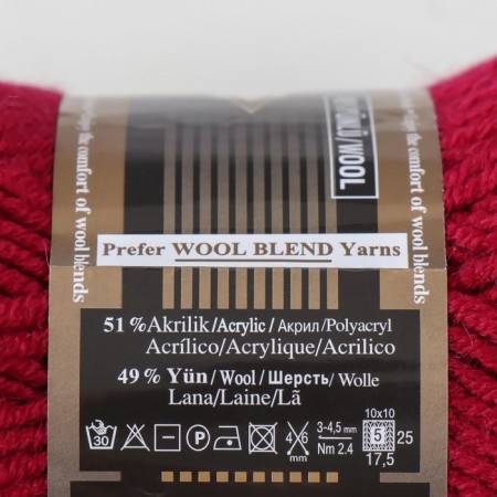 Yarn "Lanagold" 51% acrylic, 49% wool 240m/100g (390 cherries)-3