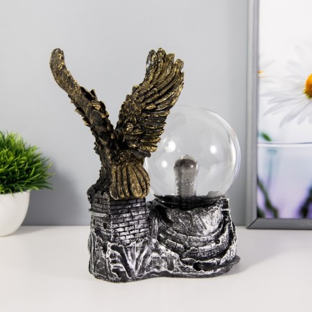 Plasma ball "Eagle" gray 14x9x22 cm Risalux-3