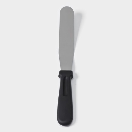 A blade-tank with a plastic handle, curved, 26.7 cm, the working part is 14.5 cm, the color is black-1