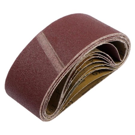 The tape is abrasive endless tundra, on a fabric base, 75 x 457 mm, P80, 10 pcs.