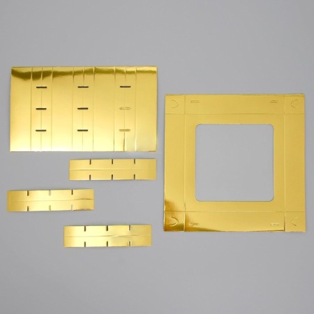 Box for sweets, confectionery packaging, 16 cells “Golden”, 18.9 x 18.9 x 3.8 cm-6