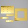 Box for sweets, confectionery packaging, 16 cells “Golden”, 18.9 x 18.9 x 3.8 cm