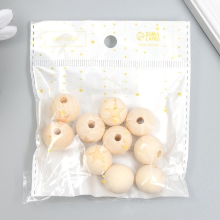 Busina tree for creativity "Round. Star" d = 1.8 cm set 10 pcs-2