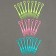 Skewers "hearts", set 24 pcs., Mix color
