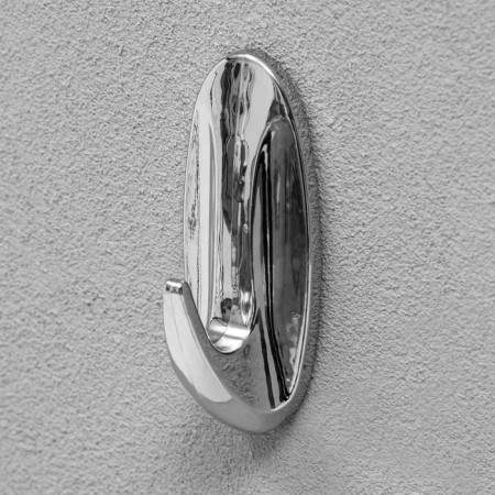 The hook is self -adhesive, round, with a system of universal removal, chrome, 3*8 cm, 1 pc.-4