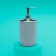 A set of accessories for the Trinity bathroom, 6 items (soap dish, soap dispenser, two glasses, ruff, bucket), gray color