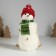 Souvenir Textile "Snowman in a green scarf, skiing" 12x9x20 cm
