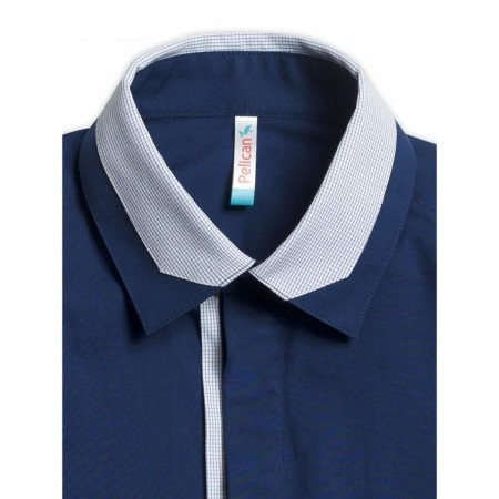Short -sleeve shirt for Pelican boy, height 122 cm, blue color-4