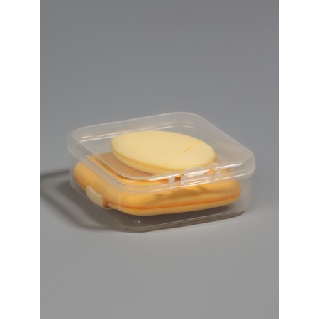 Set of sponge d/makeup 2 pcs: drop, down jacket in the layer case Latex yellow bag QF-7
