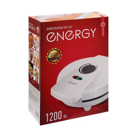 Electric Waferon Energy EN-224, 1200 W, thin waffles, anti-triggen coating, white-10