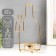 Summary Metal for 1 candle "Two bottles" d-4 cm gold 8x8.5x19 cm