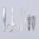 Manicure set "Paris", 6 items, in a case, a drawing mix