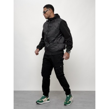 Sports male jacket, size 48, black color-11