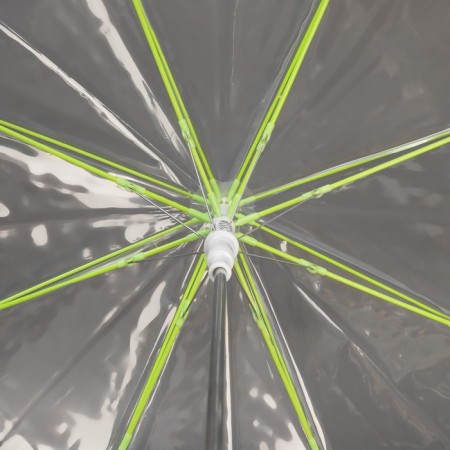 Umbrella - a semiautomatic “neon” cane, 8 knitting needles, r = 47 cm, mixing color/transparent-2