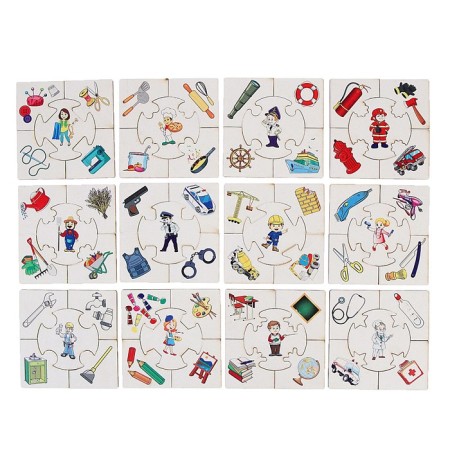 Set of puzzles - Associations "Profession", 12 puzzles-1
