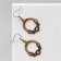 Earrings "Ethnic" Flower Circle, white color in black gold