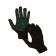 Garden gloves, x/b, knitting grade 10, 4 threads, size 9, with PVC dots, black, Greengo