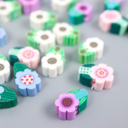 Beads for the creativity of PVC "Bright daisies" set 25 pcs 0.5x0.9x1.1 cm-1