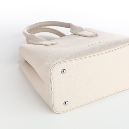 Women's bag with lightning, textura, average size, white color-4