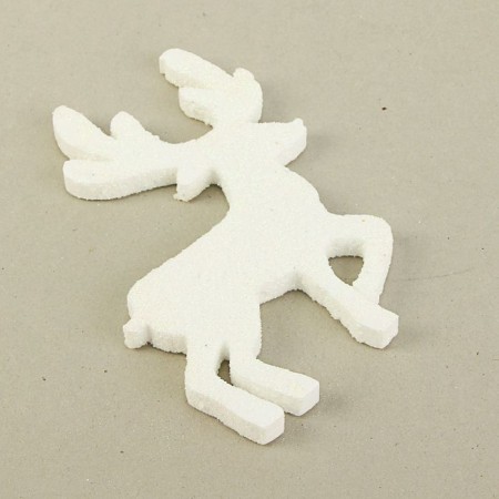 Family figurine "Fairytale deer", white shine, 15 x 1 cm