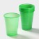 A single -cut plastic glass "Standard", 200 ml, green color
